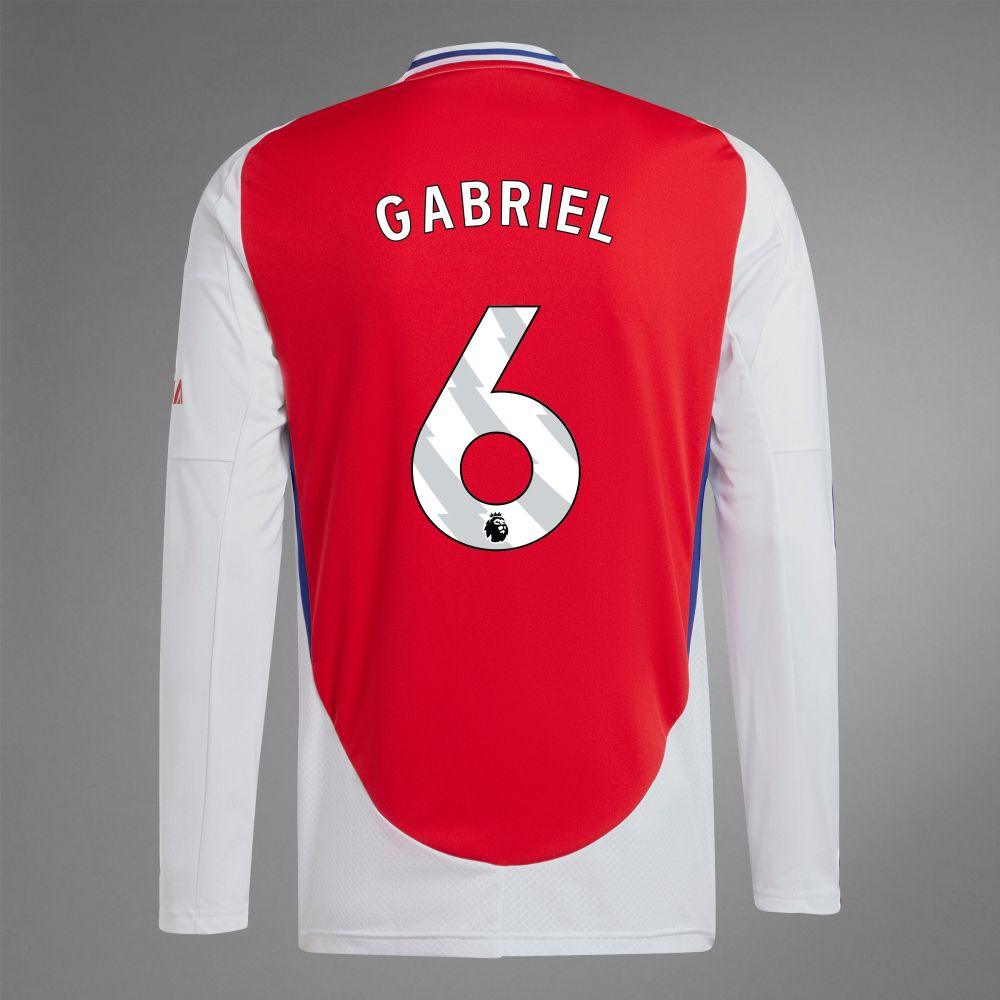 2024-25 Arsenal Home GABRIEL 6 Long Sleeve Replica Jersey