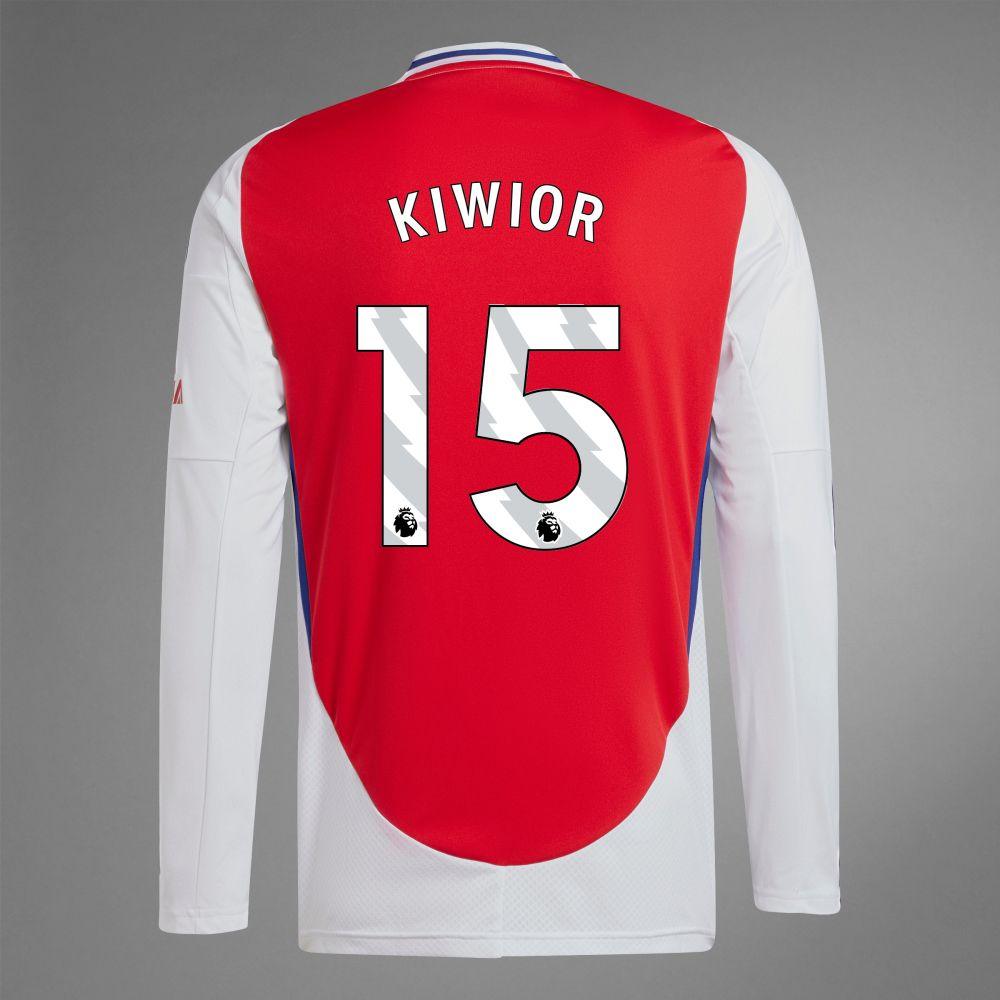 2024-25 Arsenal Home KIWIOR 15 Long Sleeve Replica Jersey