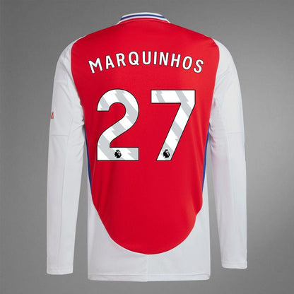 2024-25 Arsenal Home MARQUINHOS 27 Long Sleeve Replica Jersey