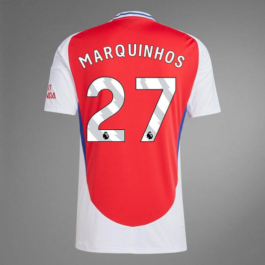 Youth 2024-25 Arsenal Home MARQUINHOS 27 Soccer Replica Jersey