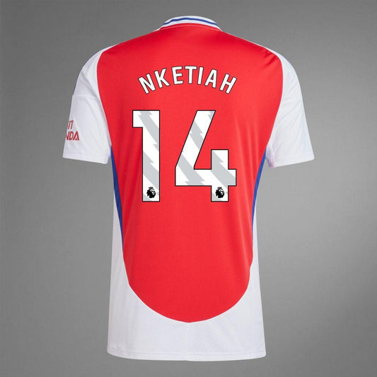 Youth 2024-25 Arsenal Home NKETIAH 14 Soccer Replica Jersey