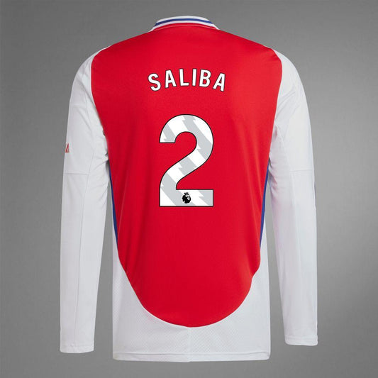 2024-25 Arsenal Home SALIBA 2 Long Sleeve Replica Jersey