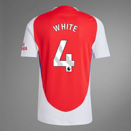 2024-25 Arsenal Home WHITE 4 Soccer Authentic Jersey