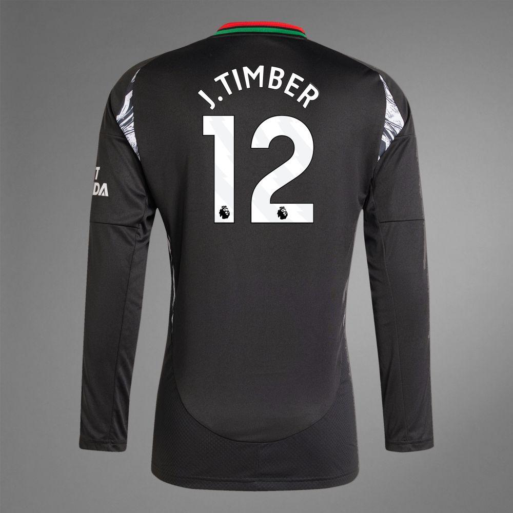 2024-25 Arsenal J.TIMBER 12 Away Long Sleeve Replica Jersey