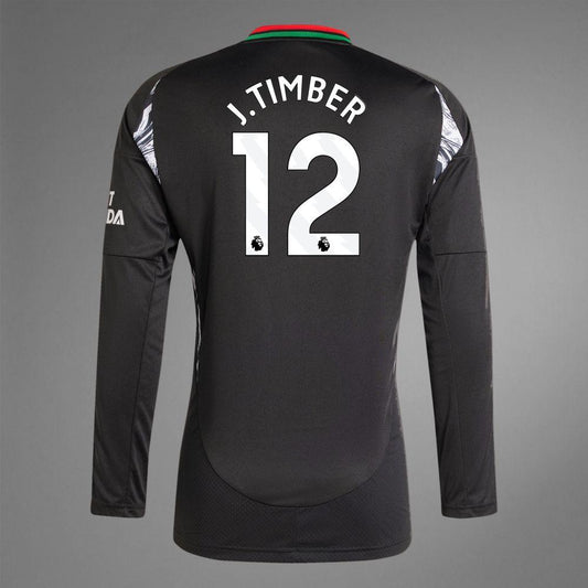 2024-25 Arsenal J.TIMBER 12 Away Long Sleeve Replica Jersey