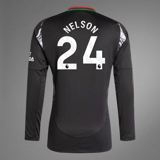 2024-25 Arsenal NELSON 24 Away Long Sleeve Replica Jersey