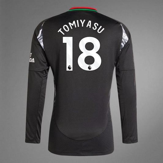 2024-25 Arsenal TOMIYASU 18 Away Long Sleeve Replica Jersey