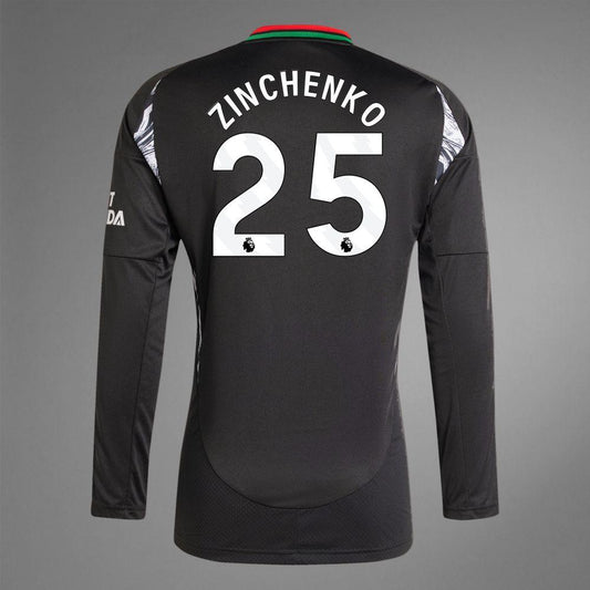 2024-25 Arsenal ZINCHENKO 25 Away Long Sleeve Replica Jersey