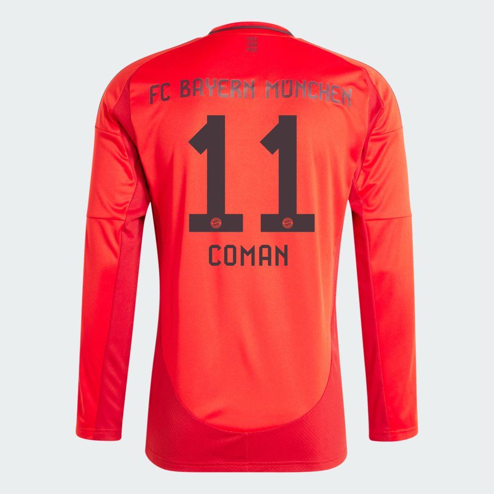 2024-25 Bayern Munich COMAN 11 Home Long Sleeve Replica Jersey