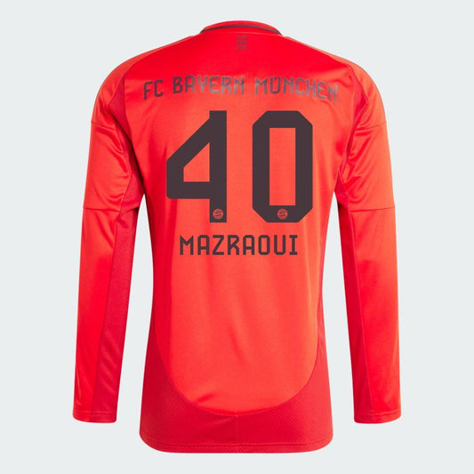 2024-25 Bayern Munich MAZRAOUI 40 Home Long Sleeve Replica Jersey