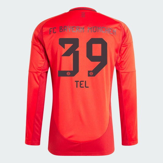 2024-25 Bayern Munich TEL 39 Home Long Sleeve Replica Jersey