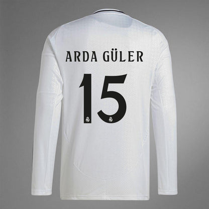 2024-25 Real Madrid Home ARDA GULER 15 Long Sleeve Replica Jersey