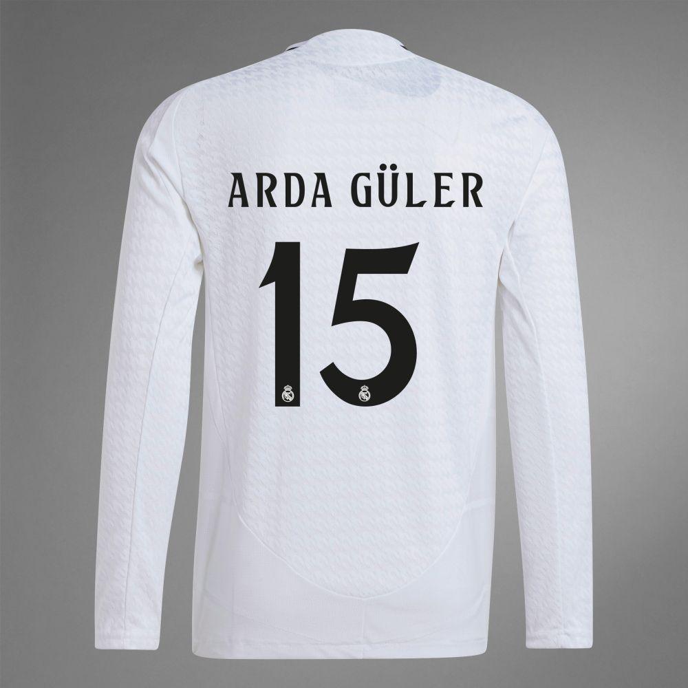 2024-25 Real Madrid Home ARDA GULER 15 Long Sleeve Authentic Jersey