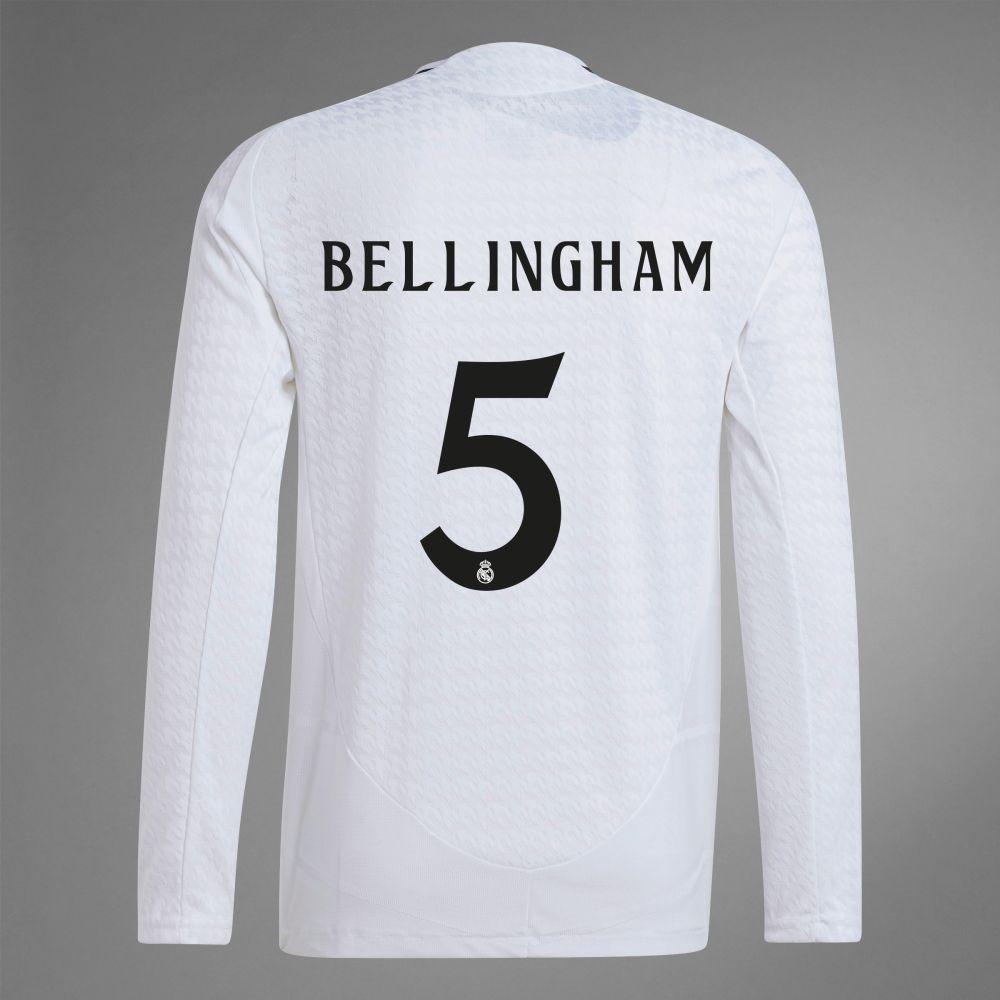 2024-25 Real Madrid Home BELLINGHAM 5 Long Sleeve Authentic Jersey