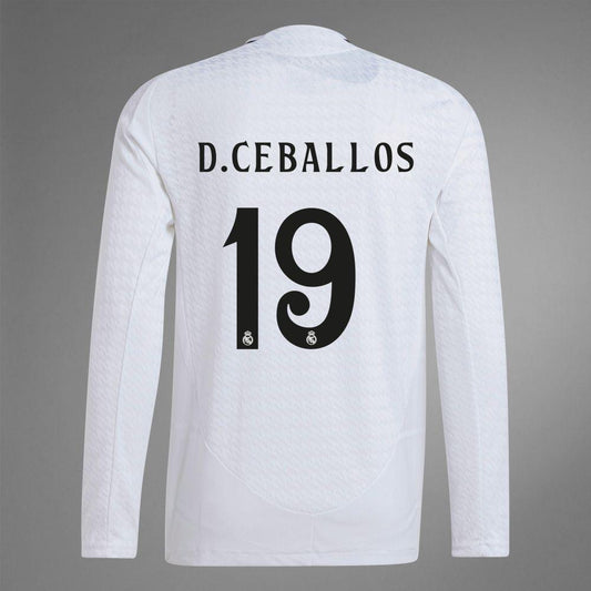 2024-25 Real Madrid Home D.CEBALLOS 19 Long Sleeve Authentic Jersey