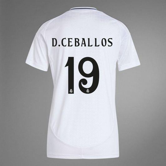 Women's 2024-25 Real Madrid Home D.CEBALLOS 19 Replica Jersey