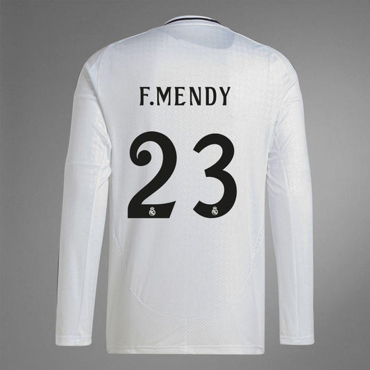 2024-25 Real Madrid Home F.MENDY 23 Long Sleeve Replica Jersey