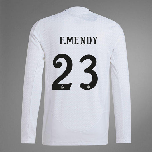 2024-25 Real Madrid Home F.MENDY 23 Long Sleeve Authentic Jersey