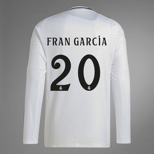 2024-25 Real Madrid Home FRAN GARCiA 20 Long Sleeve Replica Jersey