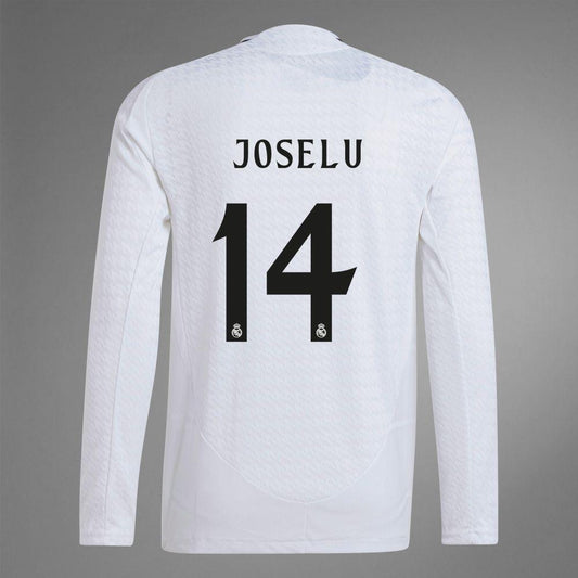 2024-25 Real Madrid Home JOSELU 14 Long Sleeve Authentic Jersey