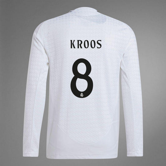 2024-25 Real Madrid Home KROOS 8 Long Sleeve Authentic Jersey