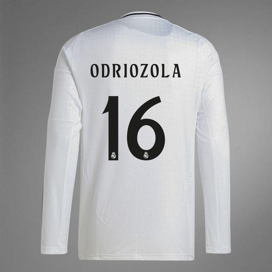 2024-25 Real Madrid Home ODRIOZOLA 16 Long Sleeve Replica Jersey