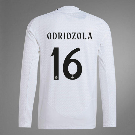 2024-25 Real Madrid Home ODRIOZOLA 16 Long Sleeve Authentic Jersey