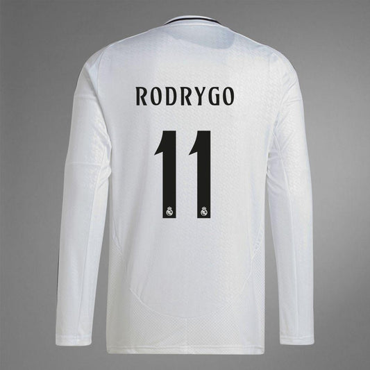 2024-25 Real Madrid Home RODRYGO 11 Long Sleeve Replica Jersey