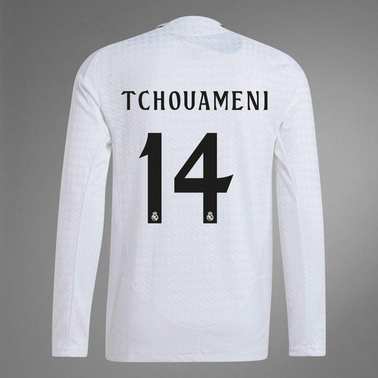 2024-25 Real Madrid Home TCHOUAMENI 14 Long Sleeve Authentic Jersey