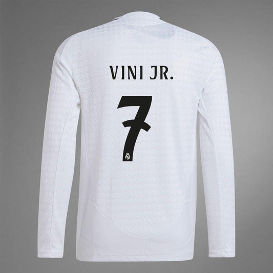 2024-25 Real Madrid Home VINI JR. 7 Long Sleeve Authentic Jersey