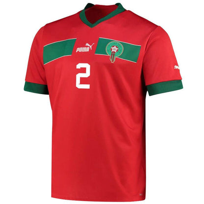 AFCON Morocco Home Achraf Hakimi #2 Soccer Replica Jersey 2024