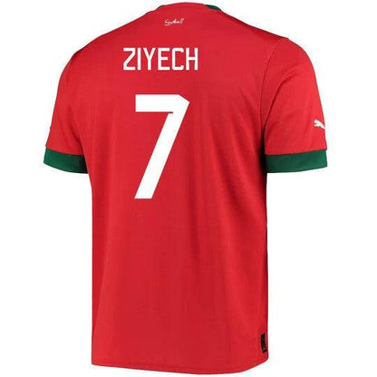 AFCON Morocco Home Hakim Ziyech #7 Soccer Replica Jersey 2024