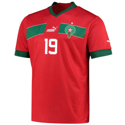 AFCON Morocco Home Youssef En-Nesyri #19 Soccer Replica Jersey 2024