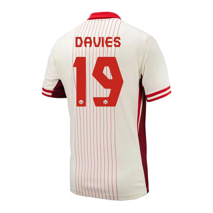 Youth 2024 Canada Alphonso Davies #19 Away Replica Jersey