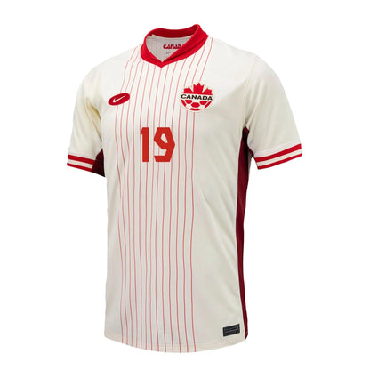 Youth 2024 Canada Alphonso Davies #19 Away Replica Jersey