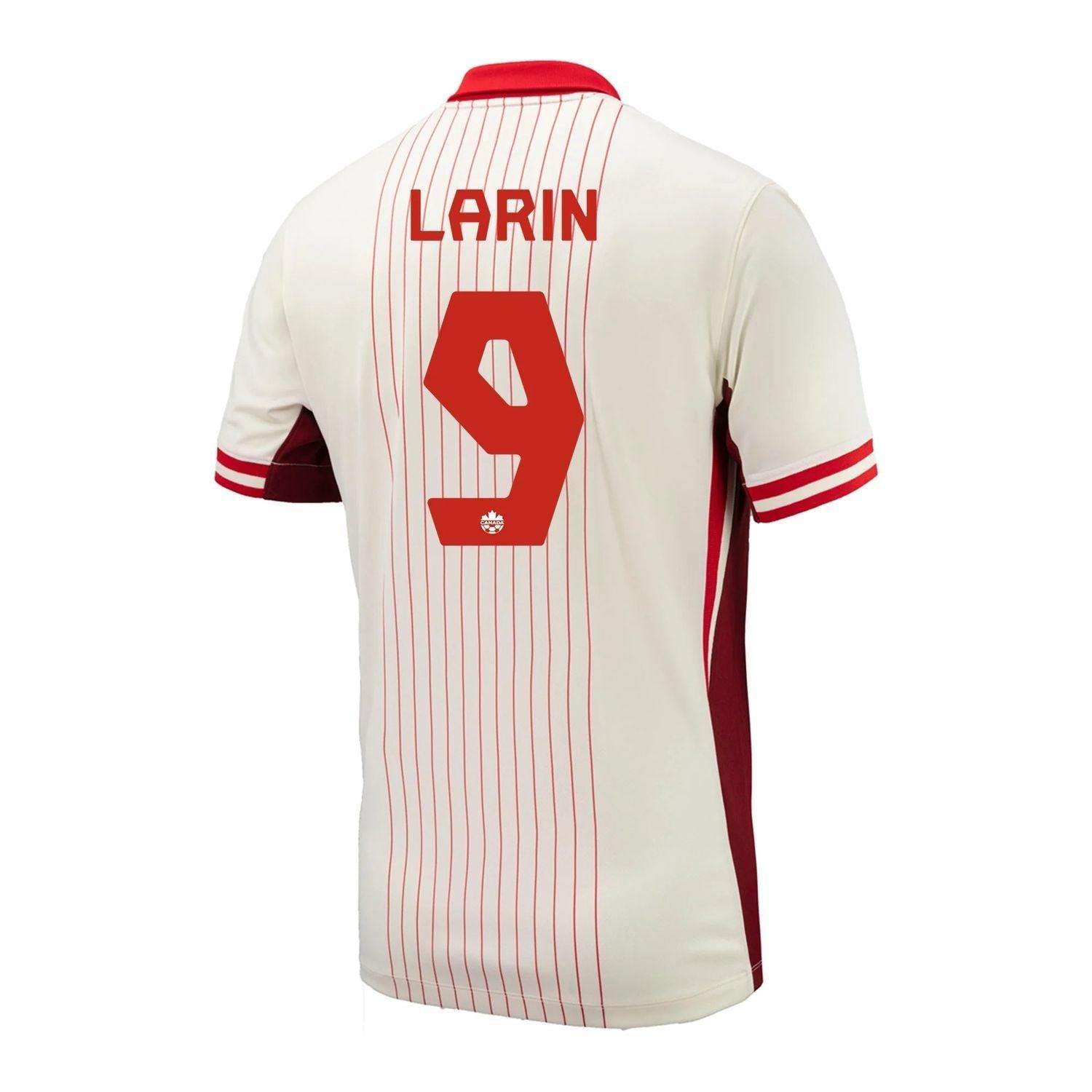 Youth 2024 Canada Cyle Larin #9 Away Replica Jersey 2024