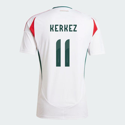 Hungary Away Euro's Milos Kerkez #11 Replica Jersey 2024