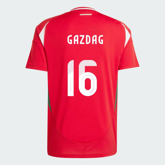 Youth Hungary Home Euro's DAniel Gazdag #16 Replica Jersey 2024