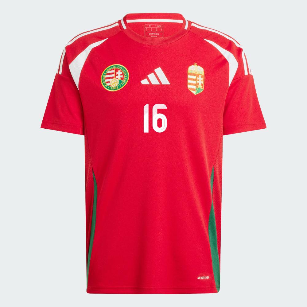 Hungary Home Euro's DAniel Gazdag #16 Replica Jersey 2024