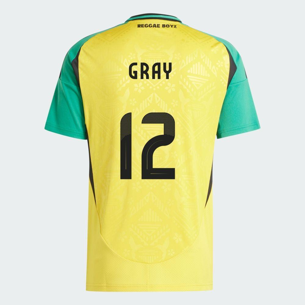 Jamaica Home Demarai Gray 12 Soccer Replica Jersey 2024