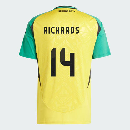 Youth Jamaica Home Dujuan Richards #14 Soccer Replica Jersey 2024