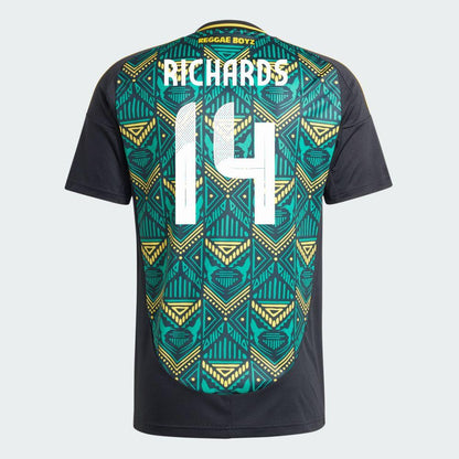 Youth Jamaica Home Dujuan Richards #14 Soccer Replica Jersey 2024