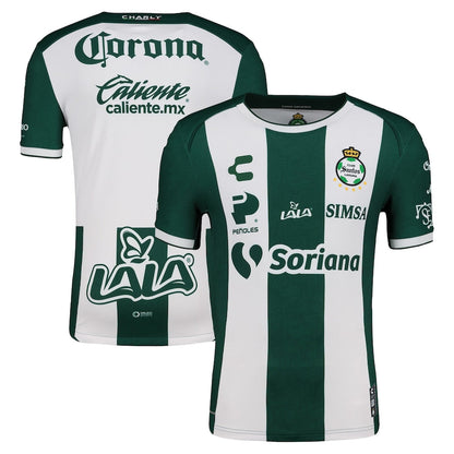 Men's Charly Green/White Santos Laguna 2024/25 Home Authentic Jersey - Customizable