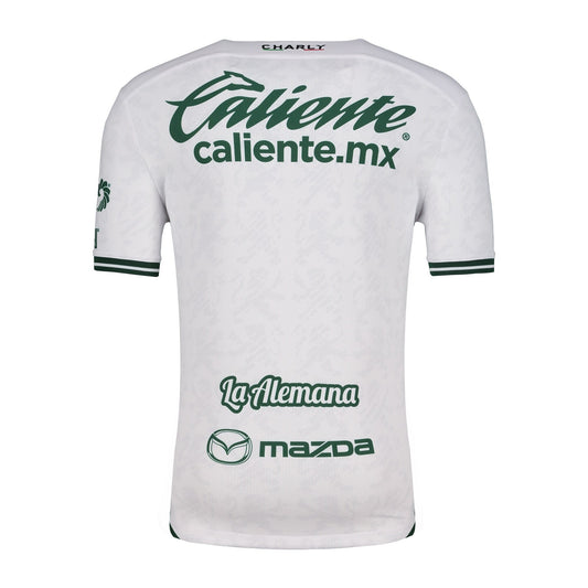 Men's Charly White/Green Club Leon 2024/25 Away Authentic Jersey - Customizable