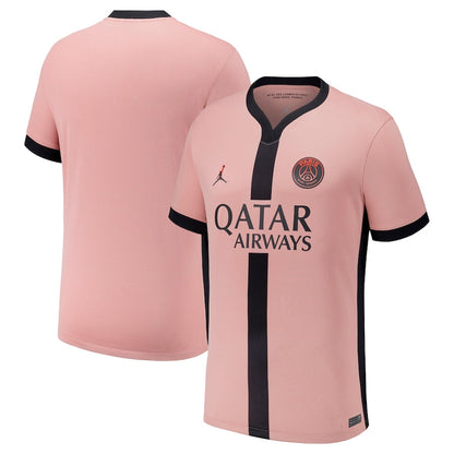 Men's Jordan Brand Pink Paris Saint-Germain 2024/25 Third Replica Jersey - Customizable