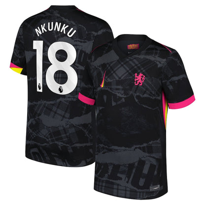 Men's Nike Christopher Nkunku Anthracite Chelsea 2024/25 Third Replica Player Jersey