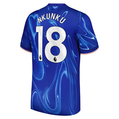 Men's Nike Christopher Nkunku Blue Chelsea 2024/25 Home Replica Player Jersey