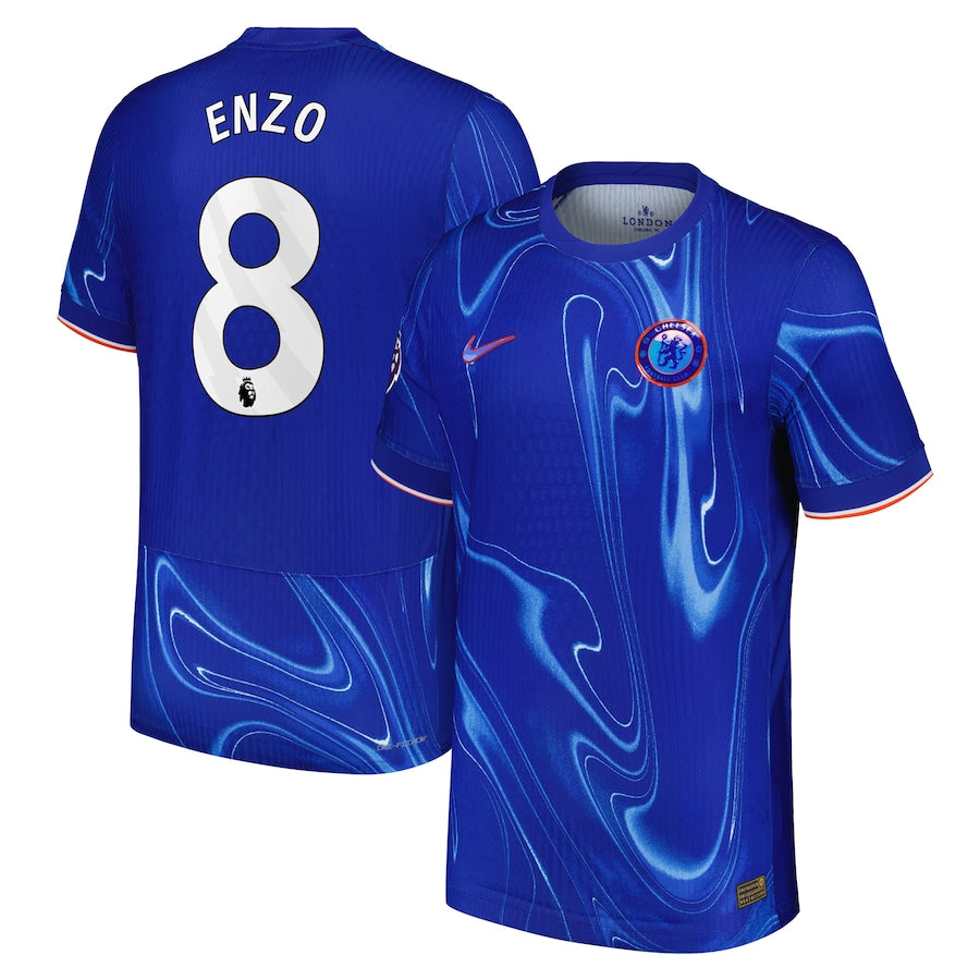 Men's Nike Enzo Fern¨¢ndez Blue Chelsea 2024/25 Home Authentic Player Jersey