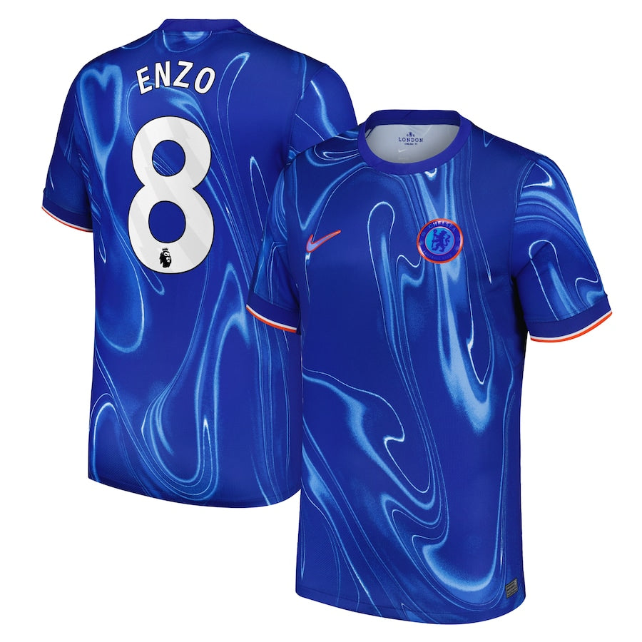 Men's Nike Enzo Fern¨¢ndez Blue Chelsea 2024/25 Home Replica Player Jersey