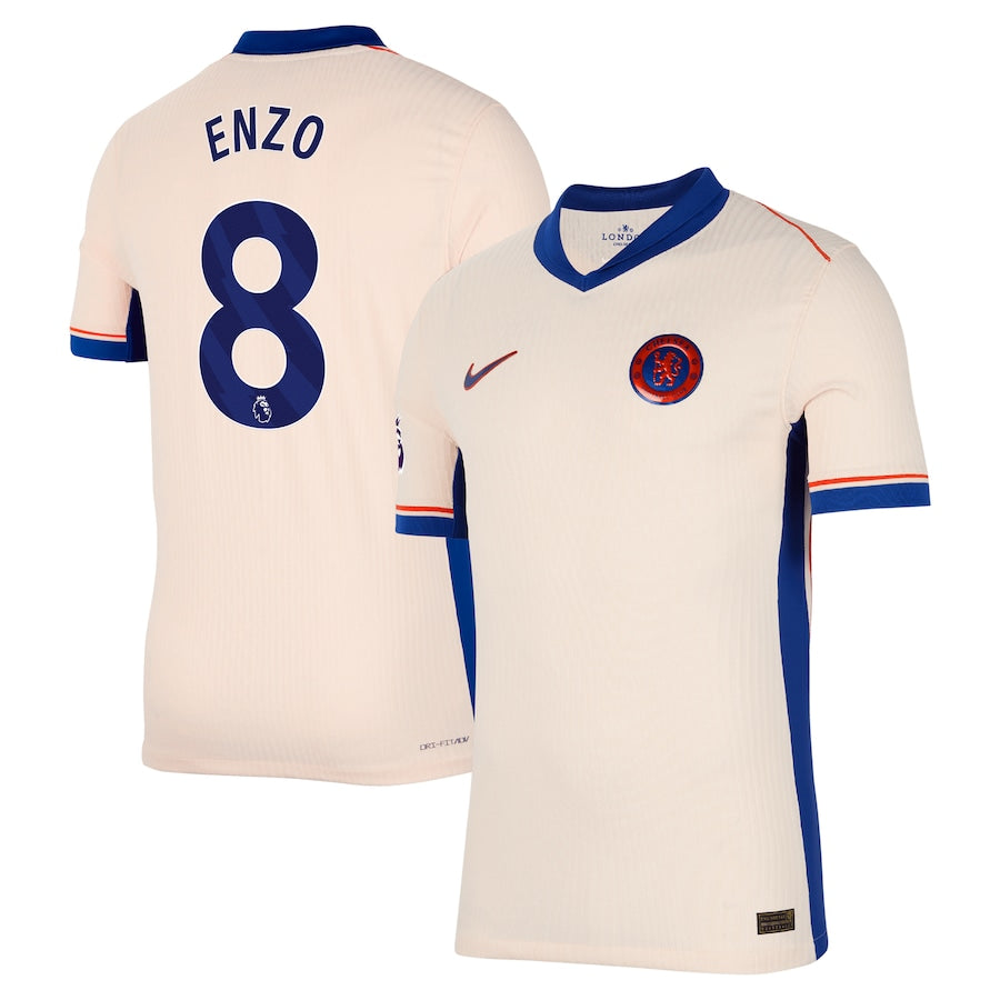 Men's Nike Enzo Fern¨¢ndez Orange Chelsea 2024/25 Away Authentic Player Jersey